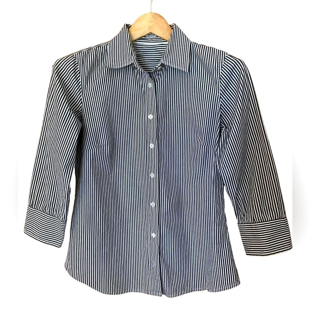 J. Crew Collection Striped Cotton Blouse